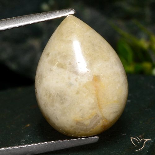 8.73ct 자연스러운 다색 벽옥, 배 모양, 불투명체