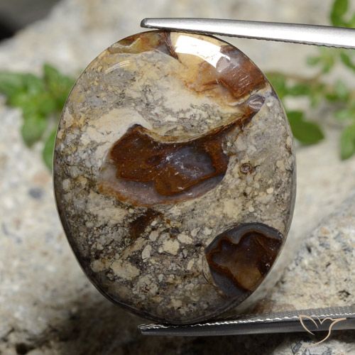 29.47ct 자연스러운 다색 벽옥, 타원형, 불투명체
