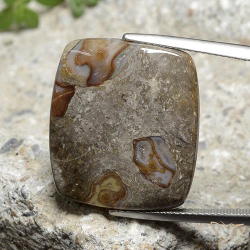 18.40ct 자연스러운 다색 벽옥, 방석, 불투명체