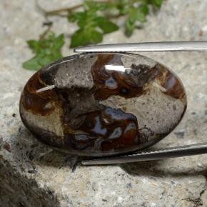 39.19캐럿 천연 다색 벽옥, 타원형 컷, 불투명체