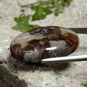 39.19캐럿 천연 다색 벽옥, 타원형 컷, 불투명체