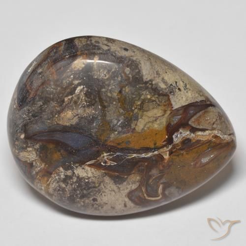 35.91ct 자연스러운 다색 벽옥, 배 모양, 불투명체