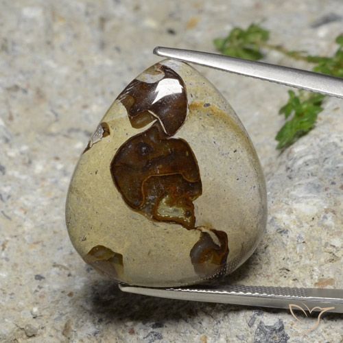 22.24ct 자연스러운 다색 벽옥, 배 모양, 불투명체