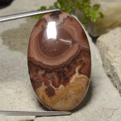 26.25ct 자연스러운 다색 벽옥, 타원형, 불투명체
