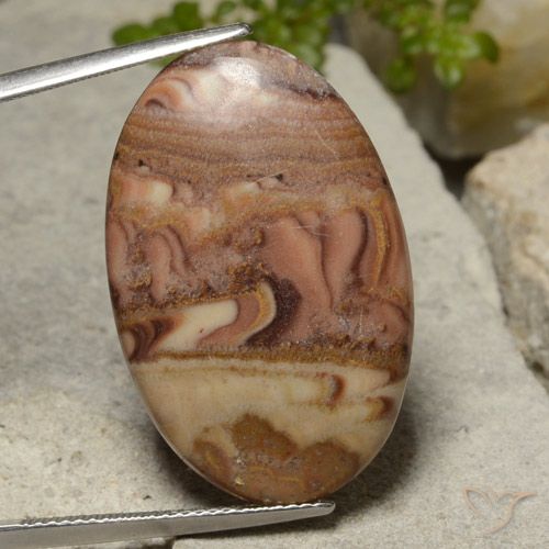 18.42ct 자연스러운 다색 벽옥, 타원형, 불투명체