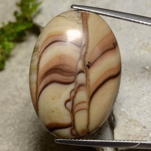 24.50ct 자연스러운 다색 벽옥, 타원형, 불투명체