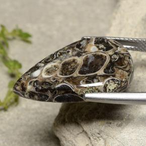 13.84캐럿 천연 멀티컬러 재스퍼, 배 모양, 24×16.1 mm, 불투명체