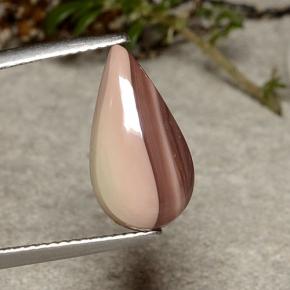 2.81캐럿 천연 멀티컬러 재스퍼, 배 모양, 15.8×8.7 mm, 불투명체
