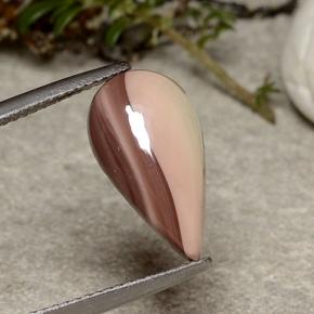 2.81캐럿 천연 멀티컬러 재스퍼, 배 모양, 15.8×8.7 mm, 불투명체