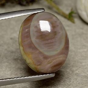 5.51캐럿 천연 다색 벽옥, 타원형 컷, 불투명체