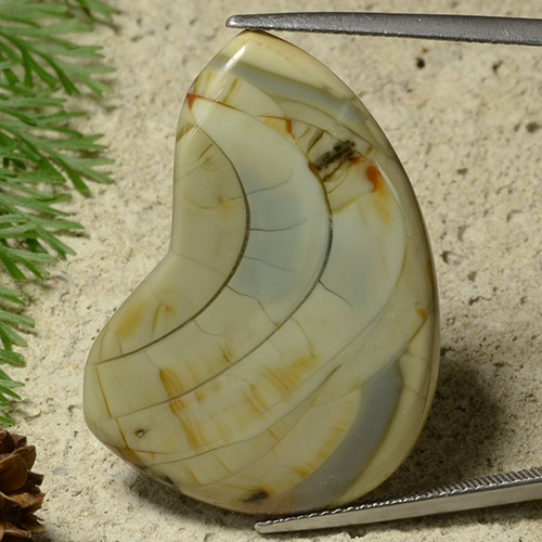 25.50캐럿 천연 다색 벽옥, 멋진 모양, 불투명체