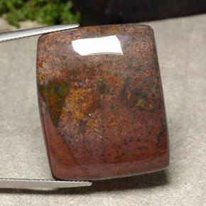 47.50캐럿 천연 멀티컬러 재스퍼, 바게트, 29.9×24.4 mm, 불투명체