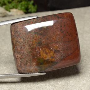 47.50캐럿 천연 멀티컬러 재스퍼, 바게트, 29.9×24.4 mm, 불투명체