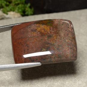 47.50캐럿 천연 멀티컬러 재스퍼, 바게트, 29.9×24.4 mm, 불투명체