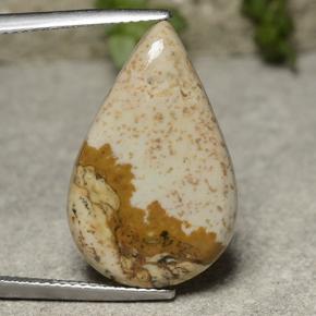 10.92캐럿 천연 다색 벽옥, 배 모양, 불투명체