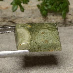 9.00캐럿 천연 멀티컬러 재스퍼, 바게트, 16.1×11.3 mm, 불투명체