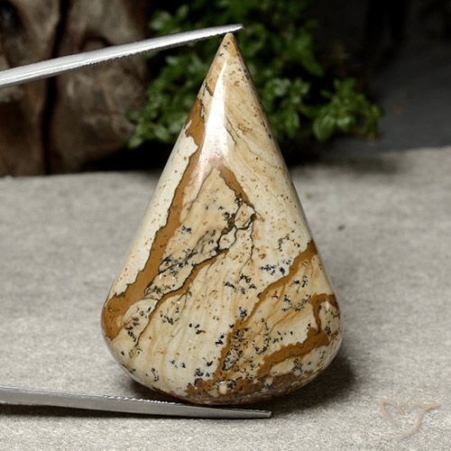 74.08ct 자연스러운 다색 벽옥, 배 모양, 불투명체