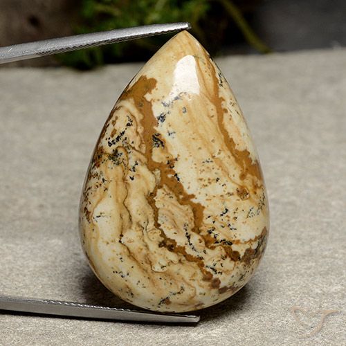 53.23ct 자연스러운 다색 벽옥, 배 모양, 불투명체