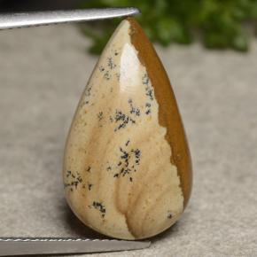 7.70캐럿 천연 멀티컬러 재스퍼, 배 모양, 20.7×12.1 mm, 불투명체