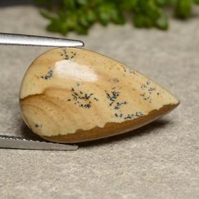 7.70캐럿 천연 멀티컬러 재스퍼, 배 모양, 20.7×12.1 mm, 불투명체