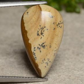 7.70캐럿 천연 멀티컬러 재스퍼, 배 모양, 20.7×12.1 mm, 불투명체