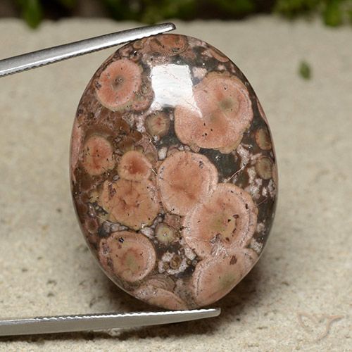 28.24ct 자연스러운 다색 벽옥, 타원형, 불투명체