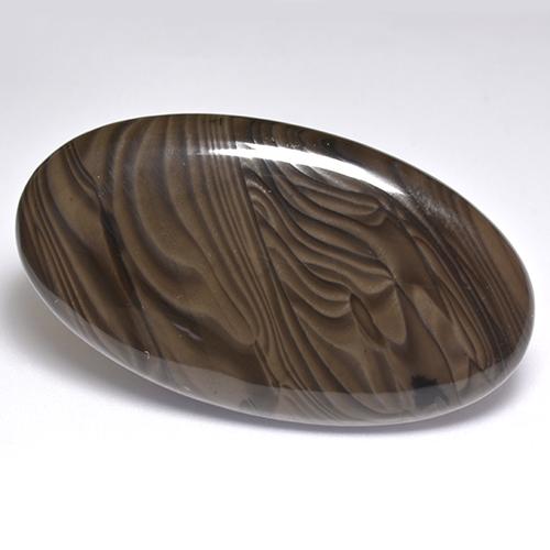 51.37캐럿 천연 갈색 벽옥, 타원형 컷, 불투명체