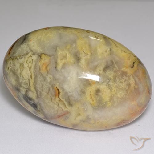 59.96ct 자연스러운 다색 벽옥, 타원형, 불투명체