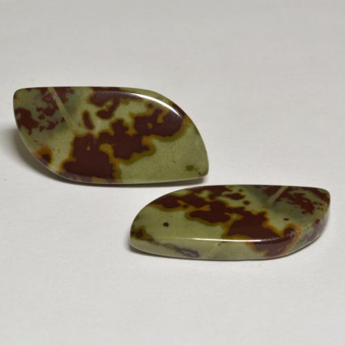 16.50캐럿 천연 멀티컬러 재스퍼 보석, 멋진 모양, 23.7×11.1 mm, 불투명체