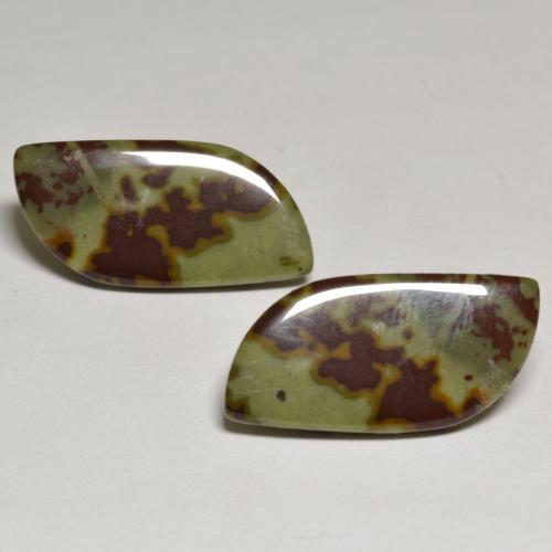 16.50캐럿 천연 멀티컬러 재스퍼 보석, 멋진 모양, 23.7×11.1 mm, 불투명체