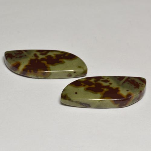 16.50캐럿 천연 멀티컬러 재스퍼 보석, 멋진 모양, 23.7×11.1 mm, 불투명체