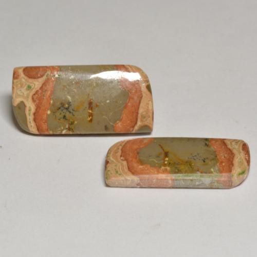 19.13캐럿 천연 멀티컬러 재스퍼 보석, 멋진 모양, 22.6×11.1 mm, 불투명체