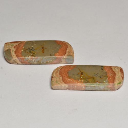19.13캐럿 천연 멀티컬러 재스퍼 보석, 멋진 모양, 22.6×11.1 mm, 불투명체