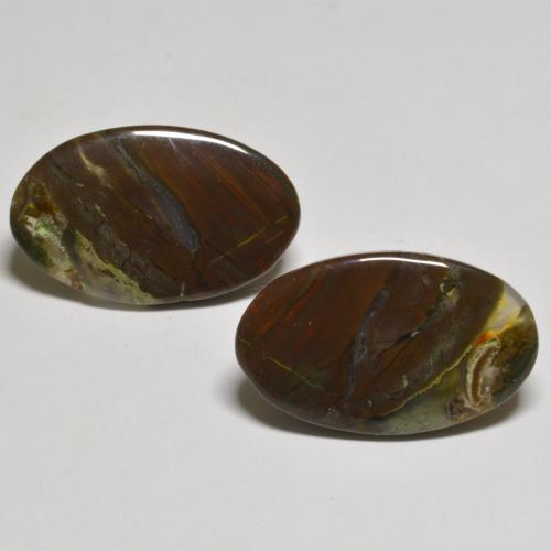 15.58캐럿 천연 멀티컬러 재스퍼 보석, 타원형 컷, 20.3×12.6 mm, 투명한