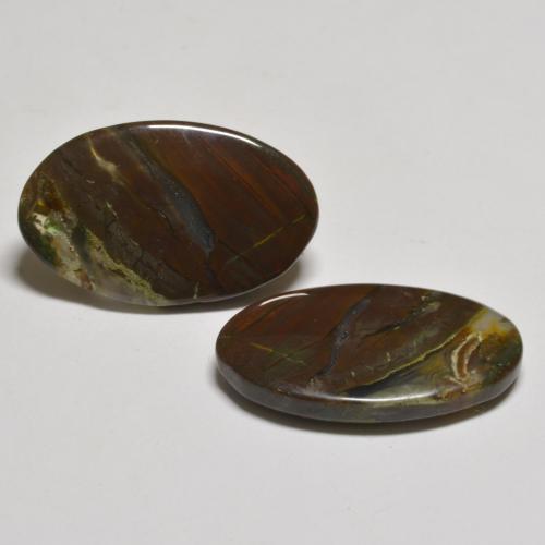 15.58캐럿 천연 멀티컬러 재스퍼 보석, 타원형 컷, 20.3×12.6 mm, 투명한