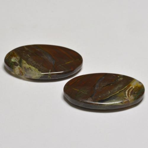 15.58캐럿 천연 멀티컬러 재스퍼 보석, 타원형 컷, 20.3×12.6 mm, 투명한