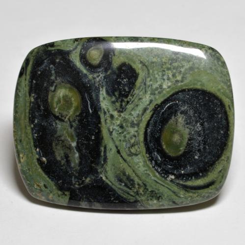 40.44캐럿 천연 멀티컬러 재스퍼, 쿠션 컷, 36.1×28.2 mm, 불투명체