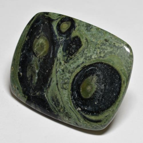 40.44캐럿 천연 멀티컬러 재스퍼, 쿠션 컷, 36.1×28.2 mm, 불투명체