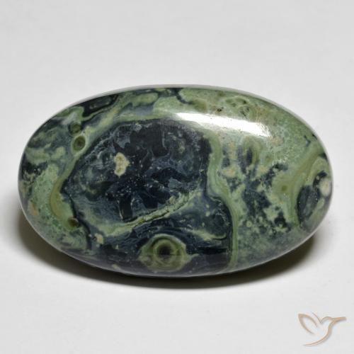 33.58ct 자연스러운 다색 벽옥, 타원형, 불투명체