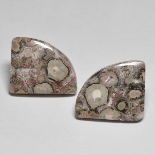 8.02캐럿 천연 멀티컬러 재스퍼 보석, 멋진 모양, 14.2×11.9 mm, 불투명체