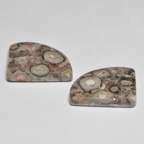 8.02캐럿 천연 멀티컬러 재스퍼 보석, 멋진 모양, 14.2×11.9 mm, 불투명체