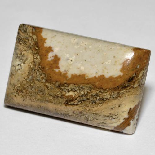 24.07캐럿 천연 멀티컬러 재스퍼, 바게트, 26.1×16.1 mm, 불투명체