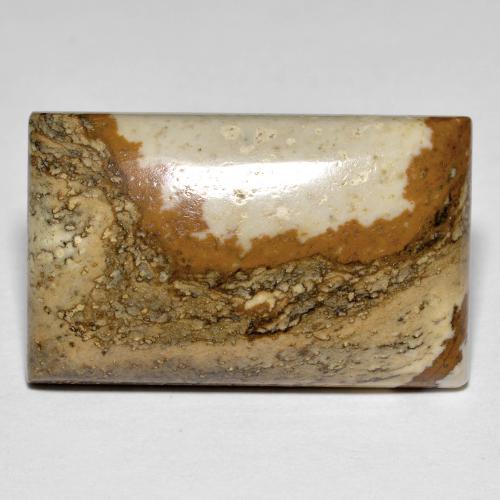 24.07캐럿 천연 멀티컬러 재스퍼, 바게트, 26.1×16.1 mm, 불투명체