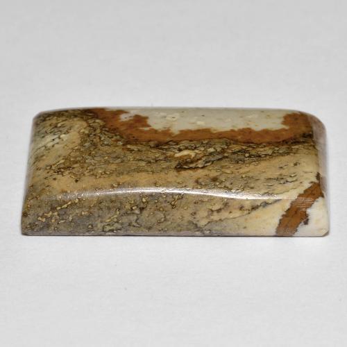 24.07캐럿 천연 멀티컬러 재스퍼, 바게트, 26.1×16.1 mm, 불투명체