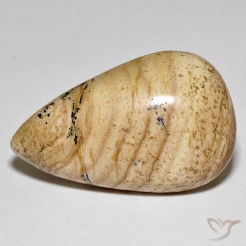 32.33ct 자연스러운 다색 벽옥, 배 모양, 불투명체