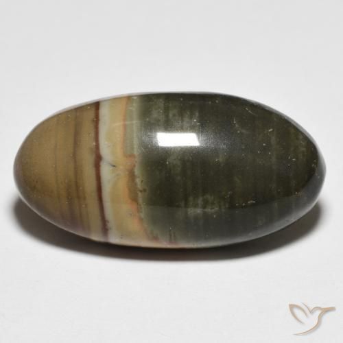 13.77ct 자연스러운 다색 벽옥, 타원형, 불투명체