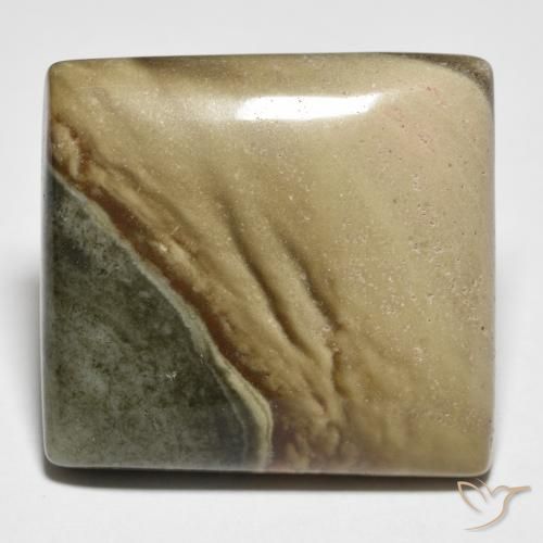 27.20ct 자연스러운 다색 벽옥, 정사각형, 불투명체