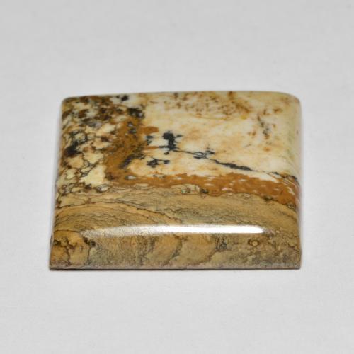 27.66캐럿 천연 멀티컬러 재스퍼, 스퀘어, 22.4×21.8 mm, 불투명체
