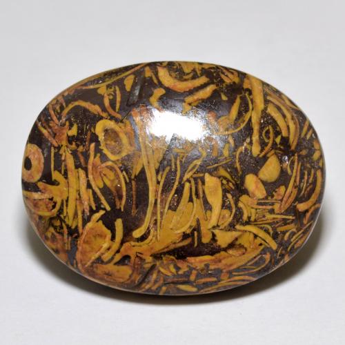 37.59캐럿 천연 멀티컬러 재스퍼, 타원형 컷, 29.4×20.7 mm, 불투명체