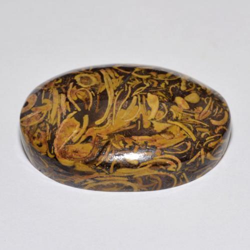 37.59캐럿 천연 멀티컬러 재스퍼, 타원형 컷, 29.4×20.7 mm, 불투명체